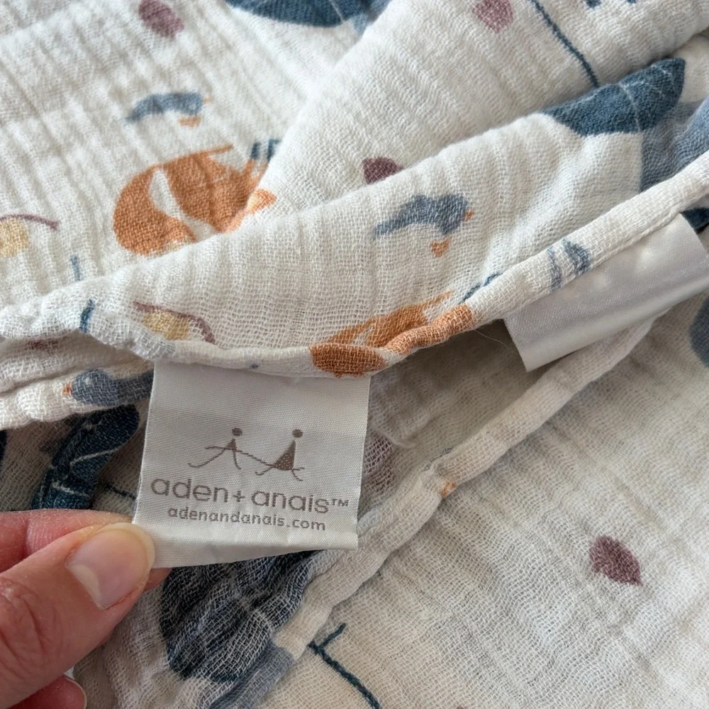 aden + anais Woodland Creatures Muslin Swaddle Blanket